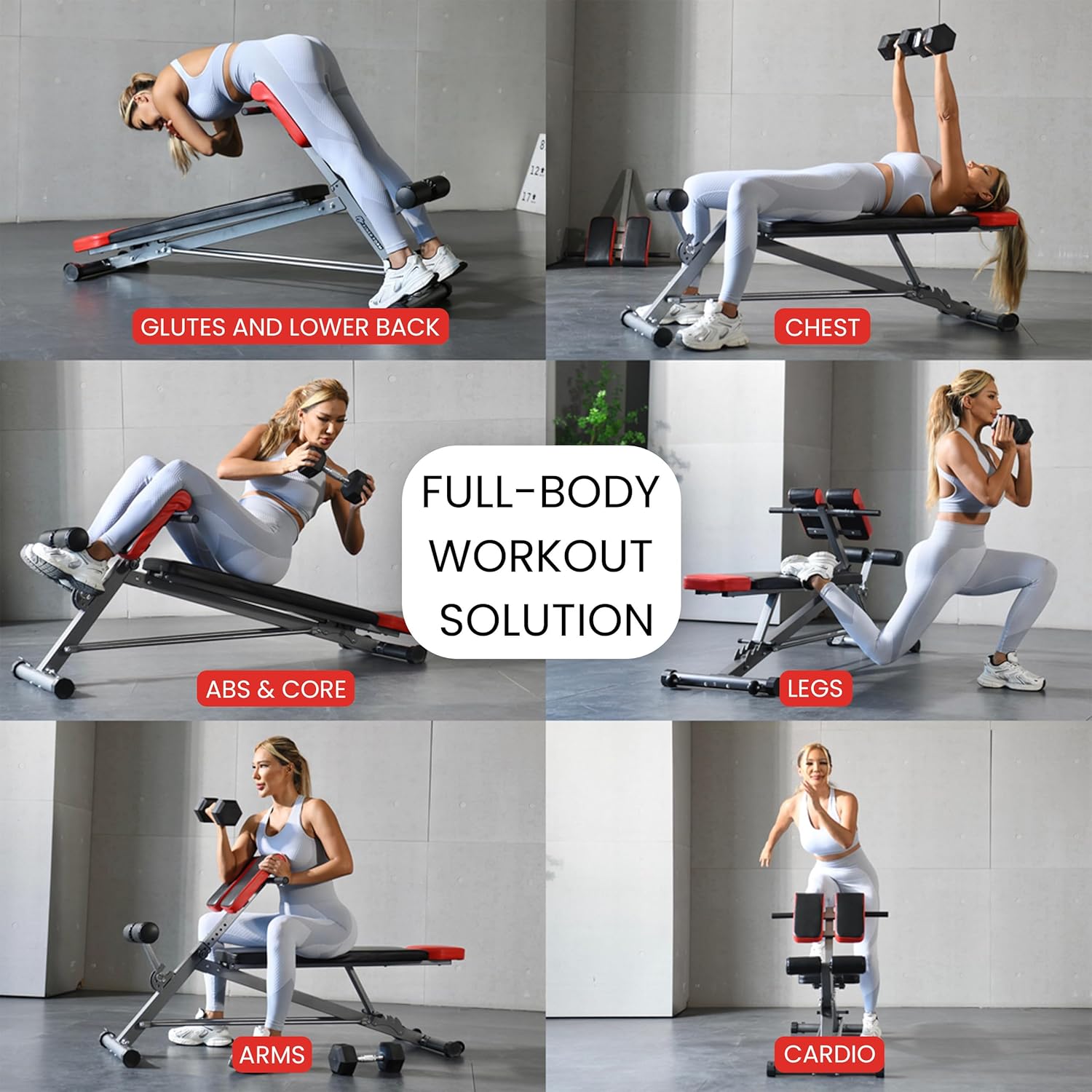 Multi-Functional Gym Bench for Full All-in-One Body Workout