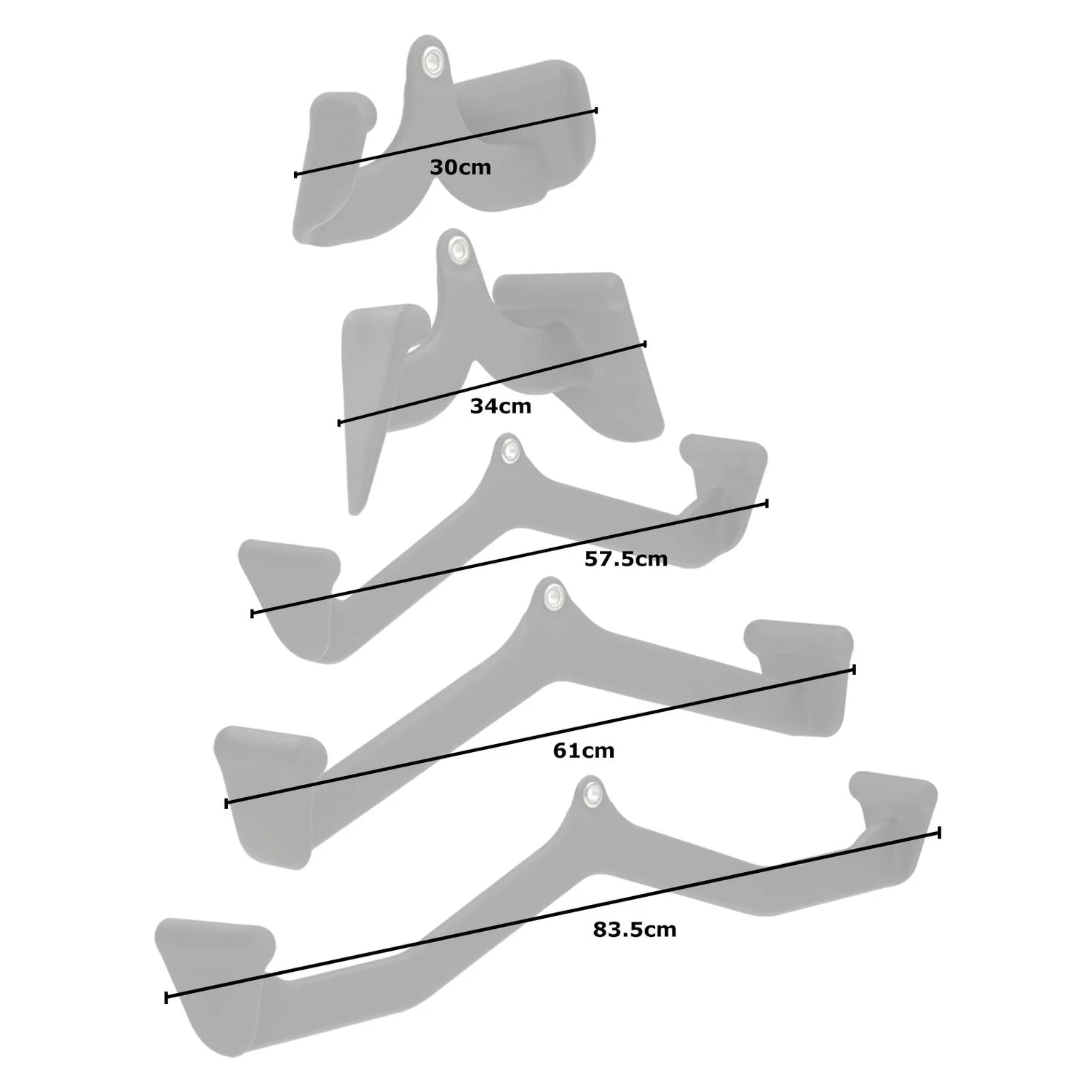 Cable Machine Attachment Set - 5 Handles