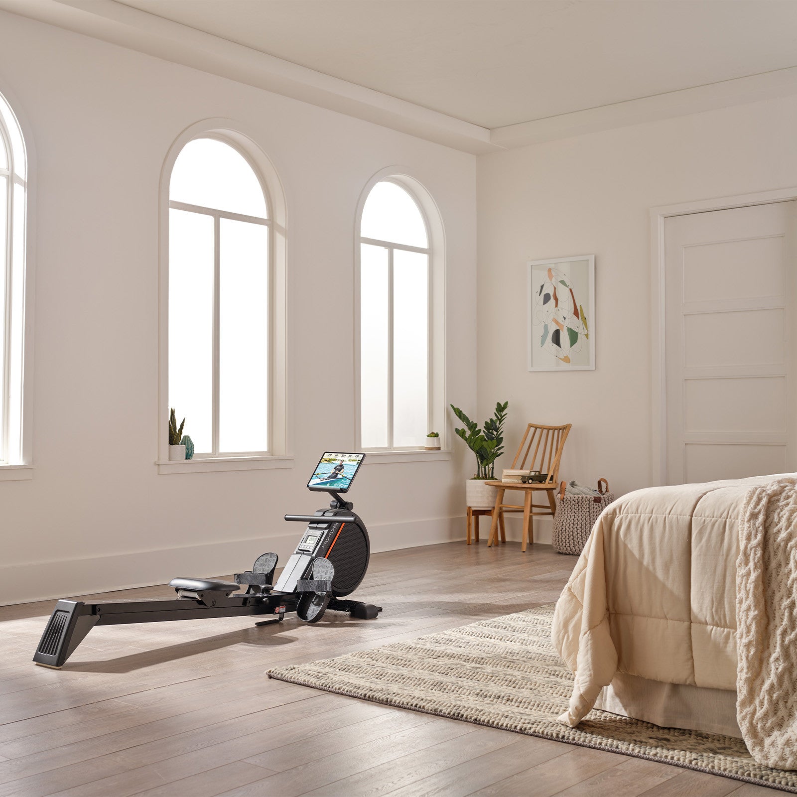ProForm 550R Rower in a bedroom setting